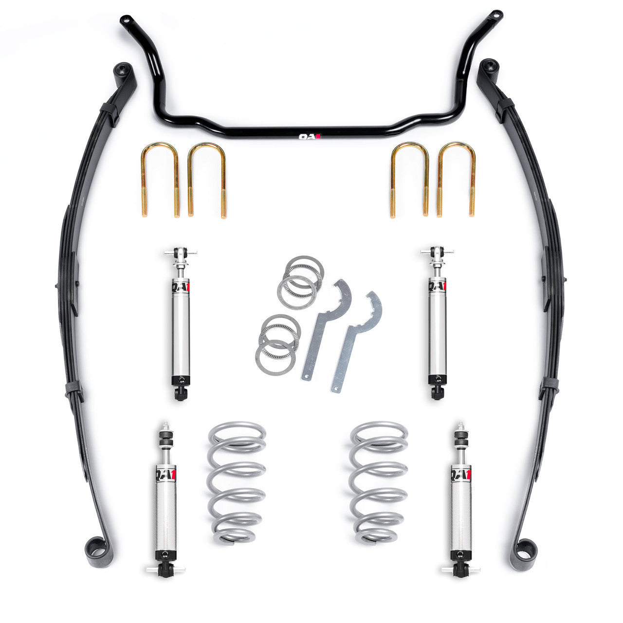 QA1 HK01-GMS1 Suspension Handling Kit for GM S10 1982-2003, Level 1 with Springs, Shocks, Sway Bar, U-Bolts