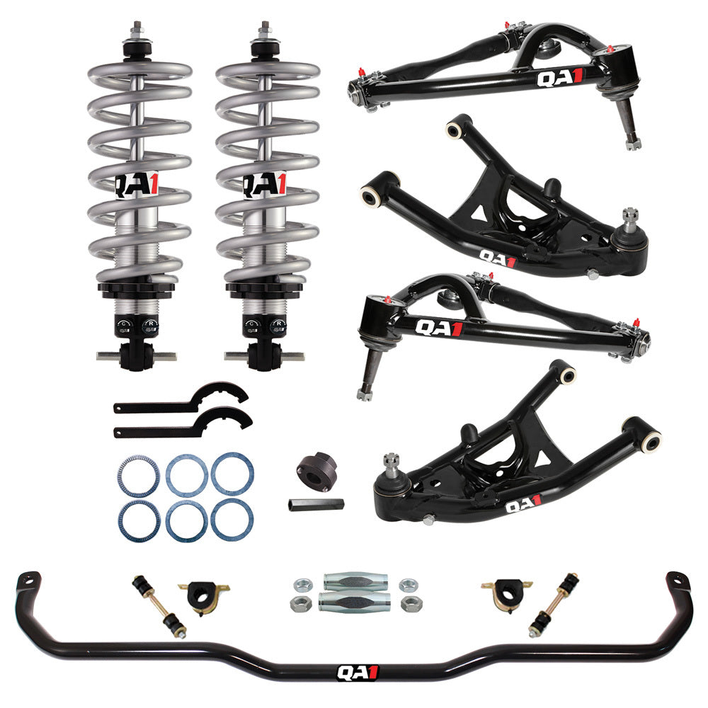 QA1 Suspension Handling Kit Level 2 for GM F-Body 1967-1969 with Bearings, Coil-Over System, Control Arms, Shocks, Sway Bars, and Tie Rod Sleeves