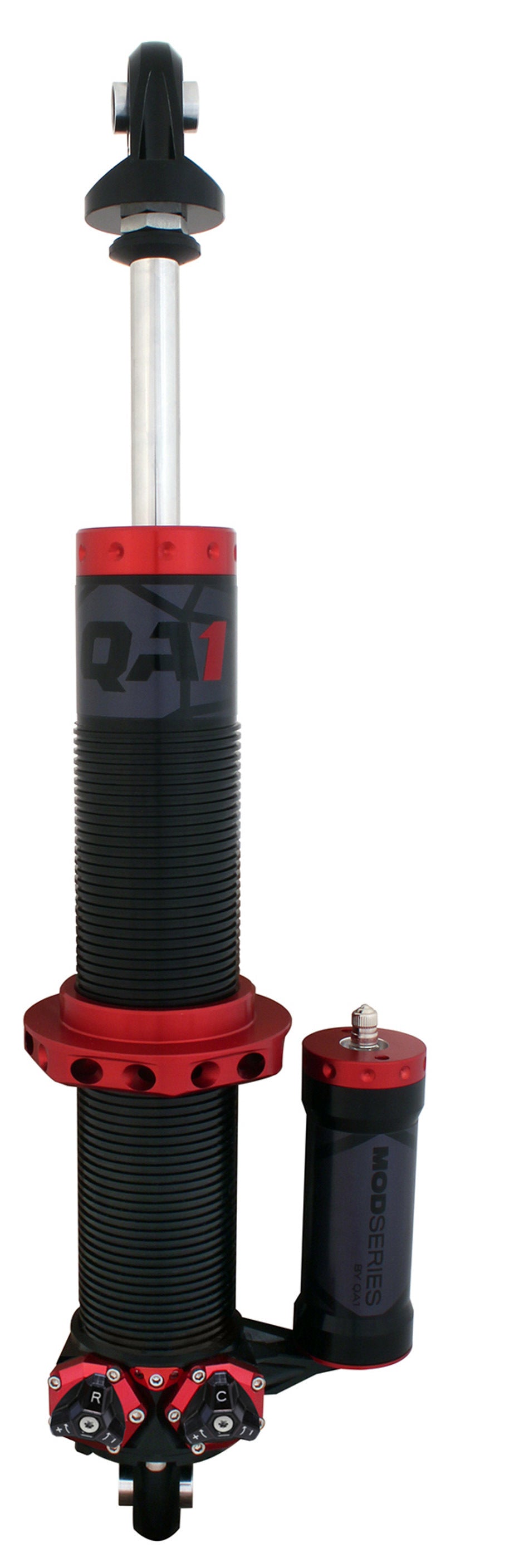 QA1 M711PR Mod Series Twintube Shock Absorber for Trucks, 12.88 in Compressed, 19.50 in Extended, 2 in Diameter, Aluminum Body, Black Anodized Finish