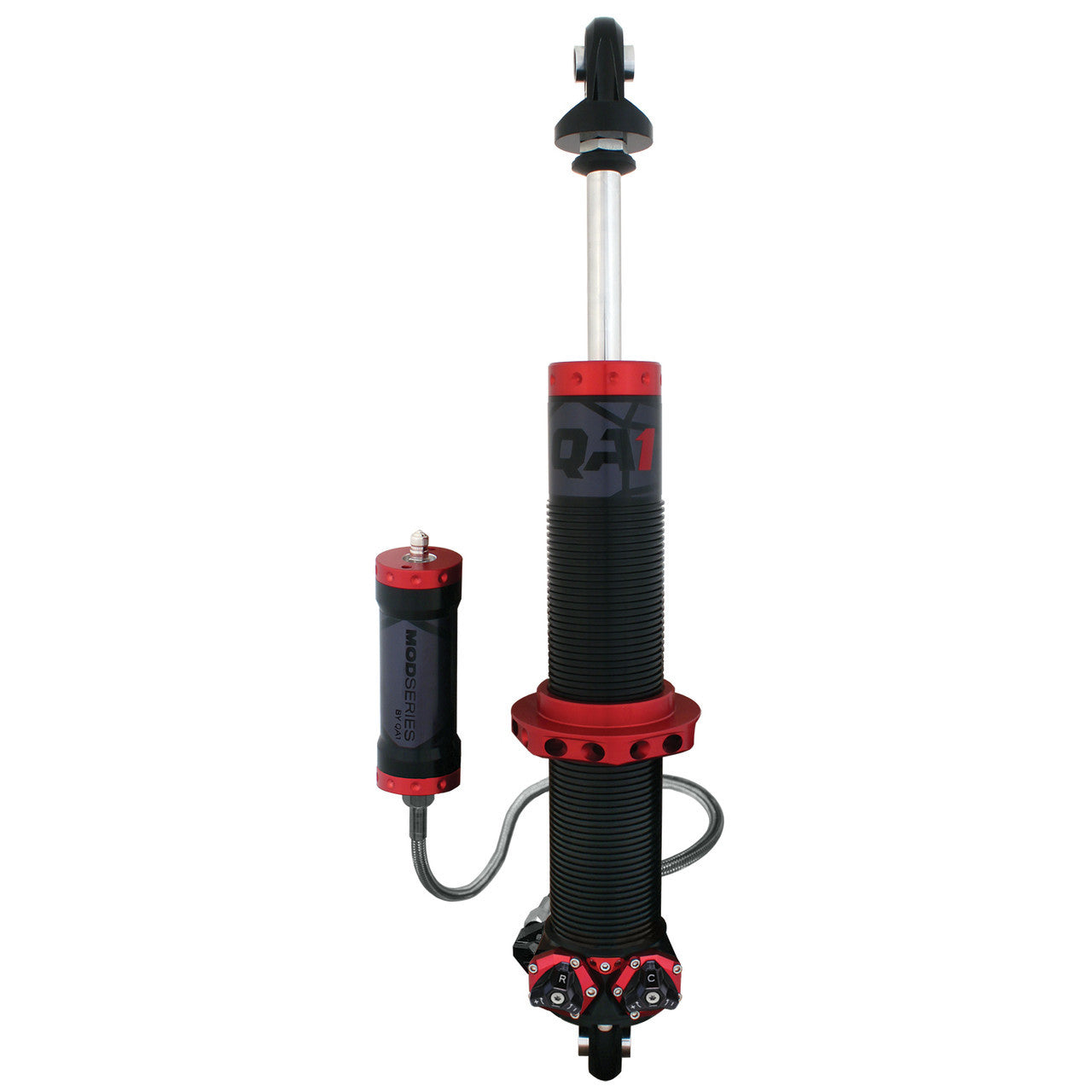QA1 M911CL Mod Series Twintube Shock Absorber, 14.88 in Compressed, 23.63 in Extended, 2 in OD, Double Adjustable, Aluminum, Black Anodized Finish