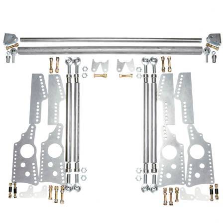 QA1 R070-000 4-Link Suspension Handling Kit with Brackets, Crossmember, Hardware, and Trailing Arms