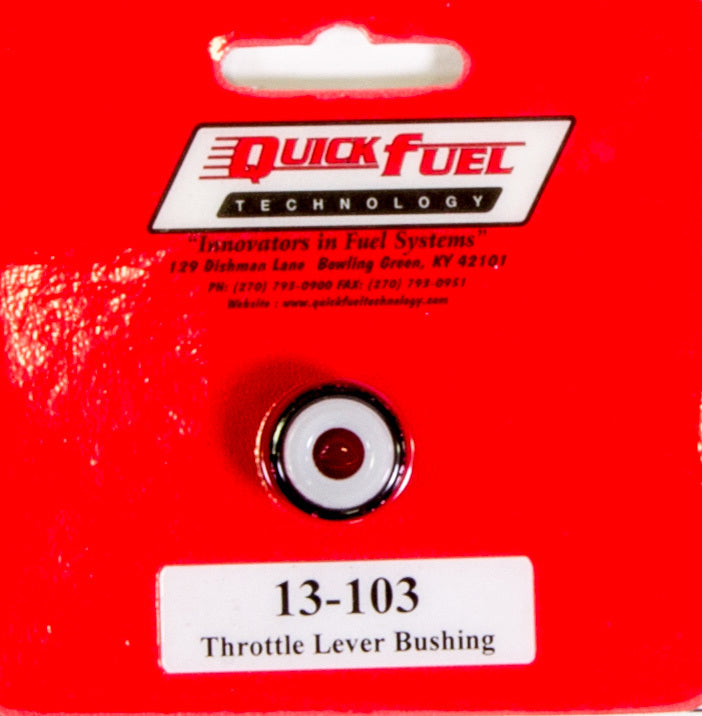Quick Fuel Technology Throttle Lever Bushing & Grommet Kit QFT13-103, 1/2 Inch Mounting Diameter, Nylon, Black and White