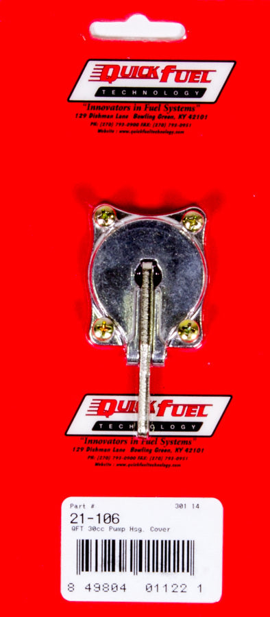Quick Fuel Technology QFT 21-106QFT Aluminum 30cc Accelerator Pump Cover Assembly