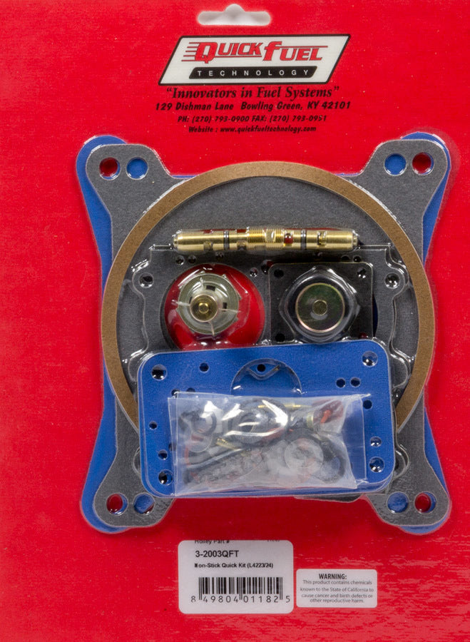 Quick Fuel Technology Carburetor Rebuild Kit for Holley 4223 and 4224 Series with Non-Stick Gaskets