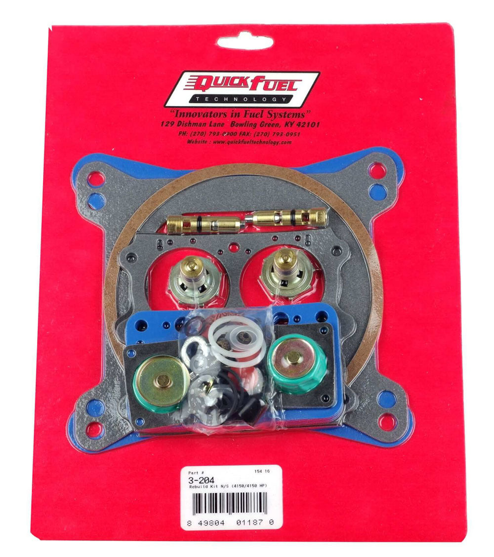 Quick Fuel Technology 3-2004QFT Non-Stick Carburetor Rebuild Kit for Holley 4150, 390-850 CFM, Gasoline Engines
