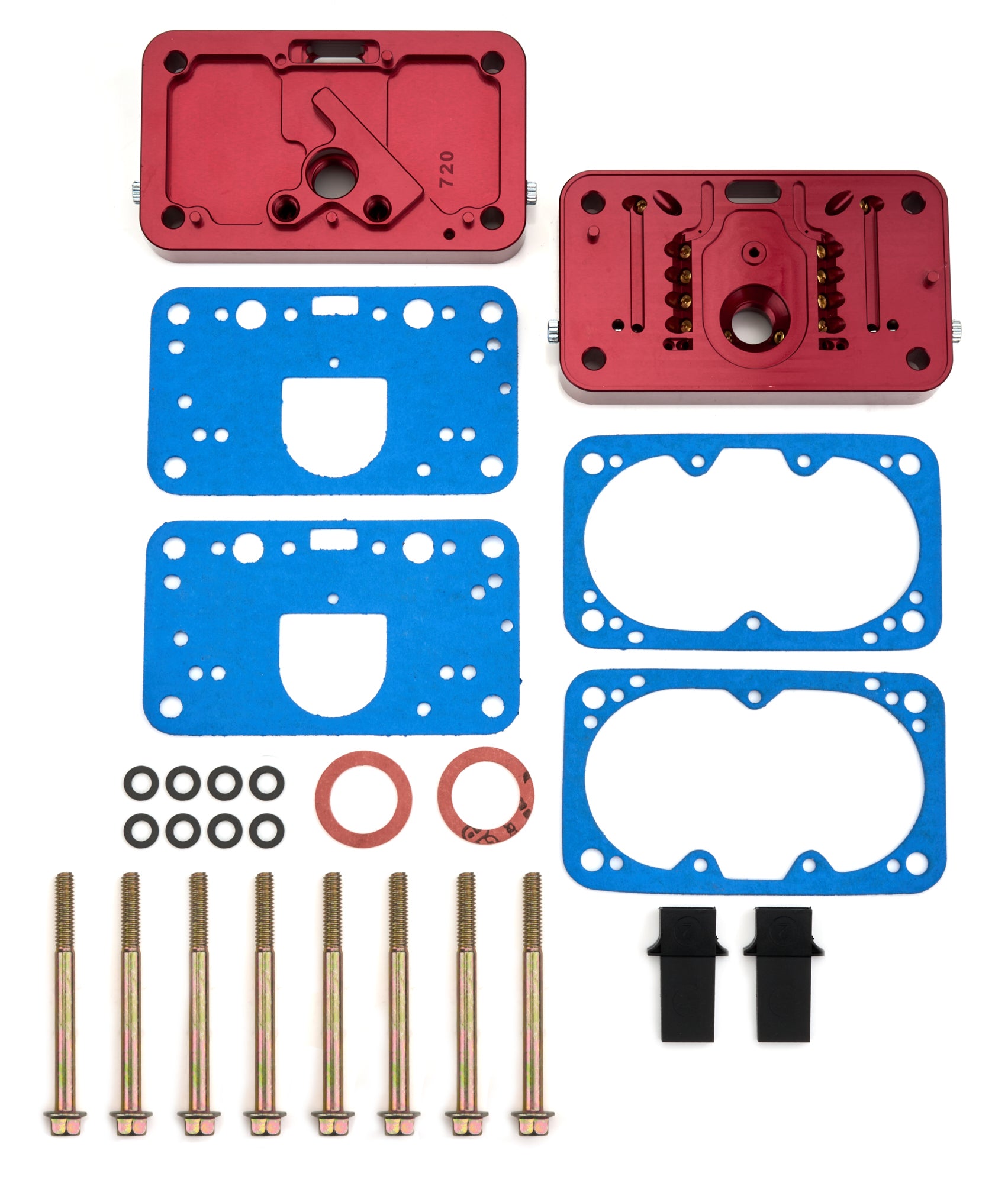 Quick Fuel Technology QFT34-106 Metering Block Conversion Kit for E-85 Fuel, Aluminum, Red Anodized