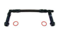 Quick Fuel Technology QFT34-4150-6 Dual Feed Fuel Line Kit for Holley 4150 Series, 6 AN Male Inlet, Dual 7/8-20 Male Outlets, Braided Nylon Hose, Black