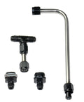 Quick Fuel Technology QFT34-600BK Carburetor Fuel Line with 6AN Male Inlet and Dual 6AN Female Outlets, Aluminum and Stainless Steel, Black and Natural Finish