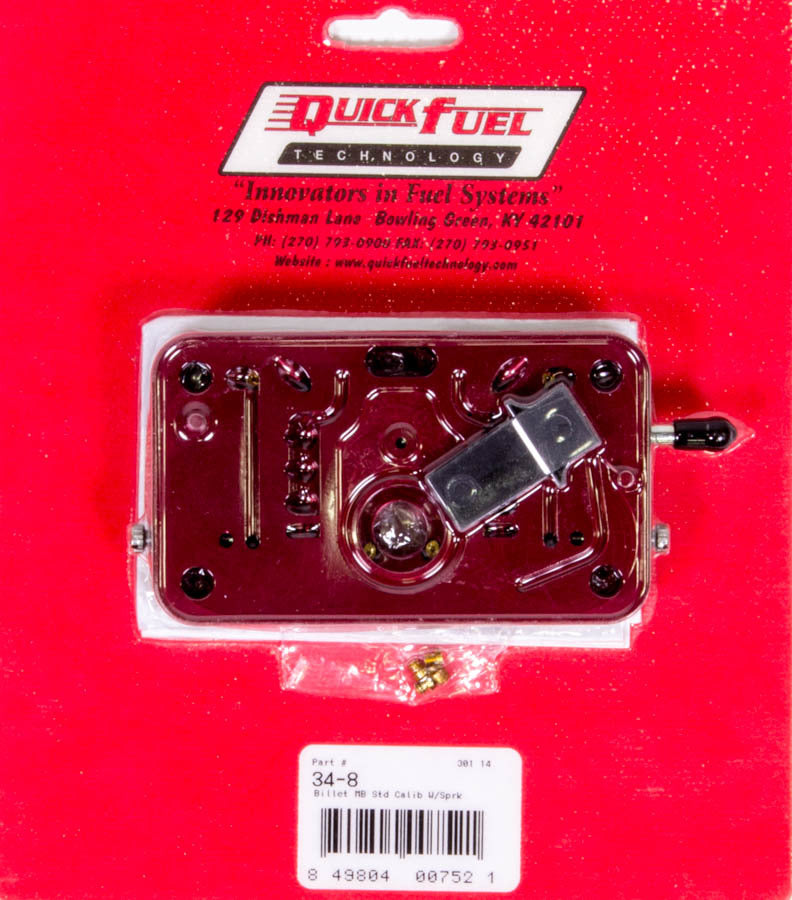Quick Fuel Technology QFT34-8 Billet Metering Block for Holley 1850, 3310, 4776, 4777, 4778, 4779 Carburetors, Standard Calibration