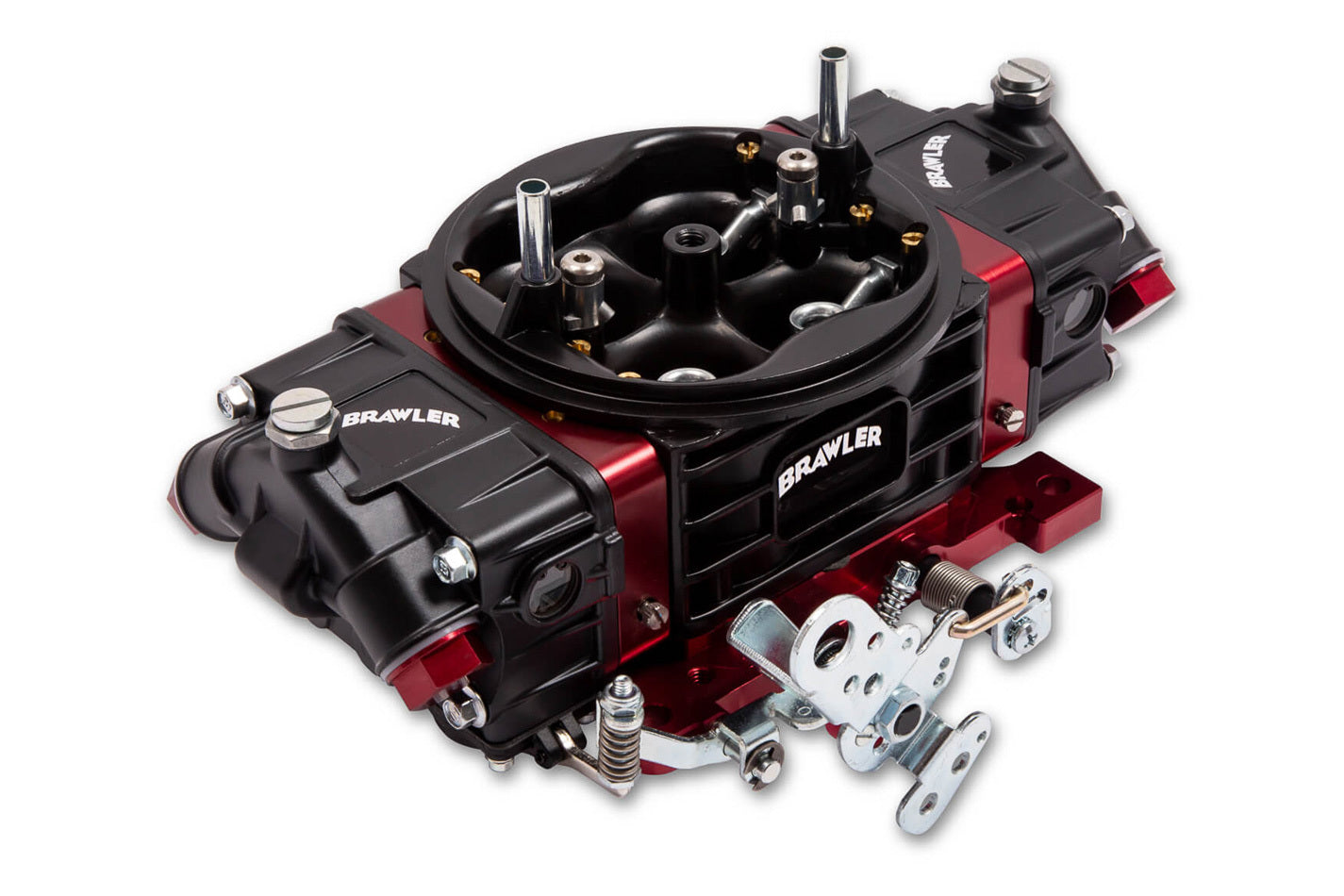 Quick Fuel Technology BR-67331 Brawler Race Series 750 CFM 4-Barrel Carburetor with Square Bore, Aluminum Black/Red Anodized Finish