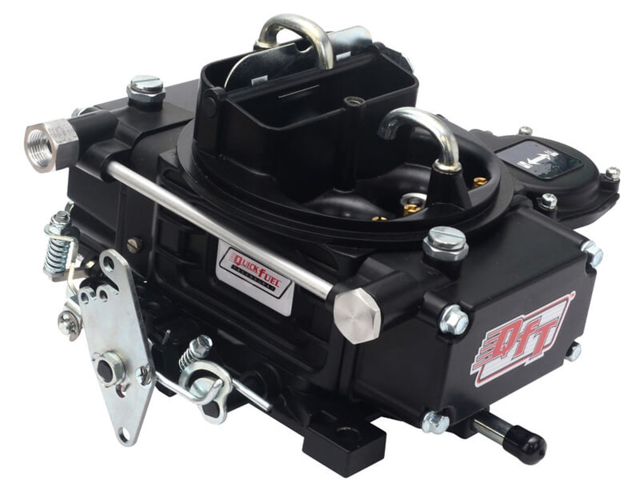 Quick Fuel Technology M-600 Marine Carburetor, 600 CFM, 4-Barrel, Square Bore, Electric Choke, Vacuum Secondary, Aluminum Black Finish