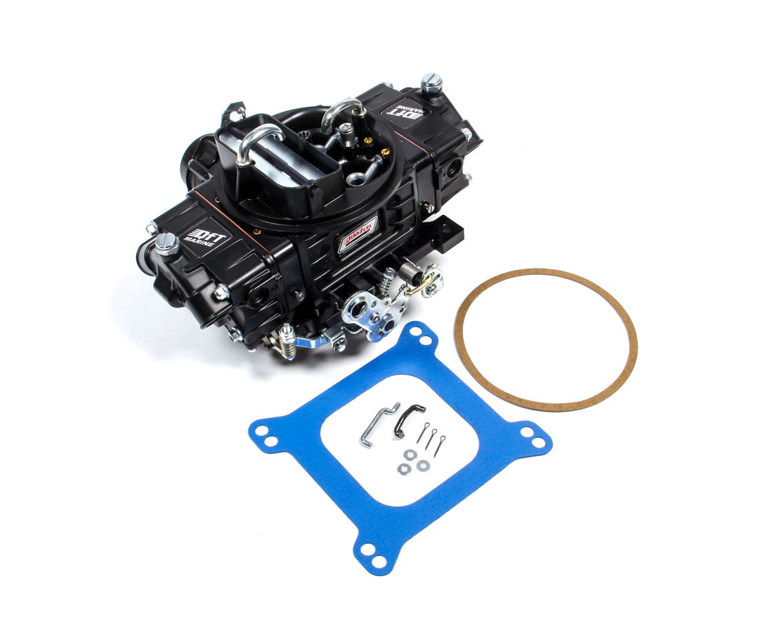 Quick Fuel Technology M-850 Marine Carburetor with 850 CFM, 4-Barrel, Square Bore, Electric Choke, Mechanical Secondary, Dual Inlet, Aluminum, Black