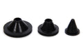 QUICKCAR RACING PRODUCTS Firewall Grommet Set (3 Pieces) with 0.75 to 1.625 Inch Diameter Range Rubber Black
