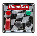 QuickCar Racing Products QRP50-023 Ignition Panel with Two Switches and Indicator Lights, Dash Mount, 4.625 x 4.375 Inches