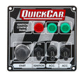 QuickCar Racing Products QRP50-025 Dash Mount Switch Panel with Three Toggle Switches and One Momentary Button