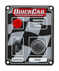 QuickCar Racing Products QRP50-052 Ignition Panel with Indicator Light, Dash Mount, 3.375 x 4.25 Inches, Includes One Toggle and One Momentary Button