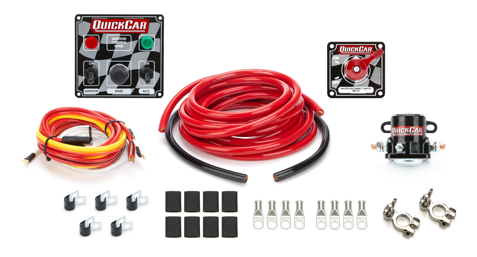 QuickCar Racing Products Wiring Kit 4 Gauge for Ignition and Battery Connections