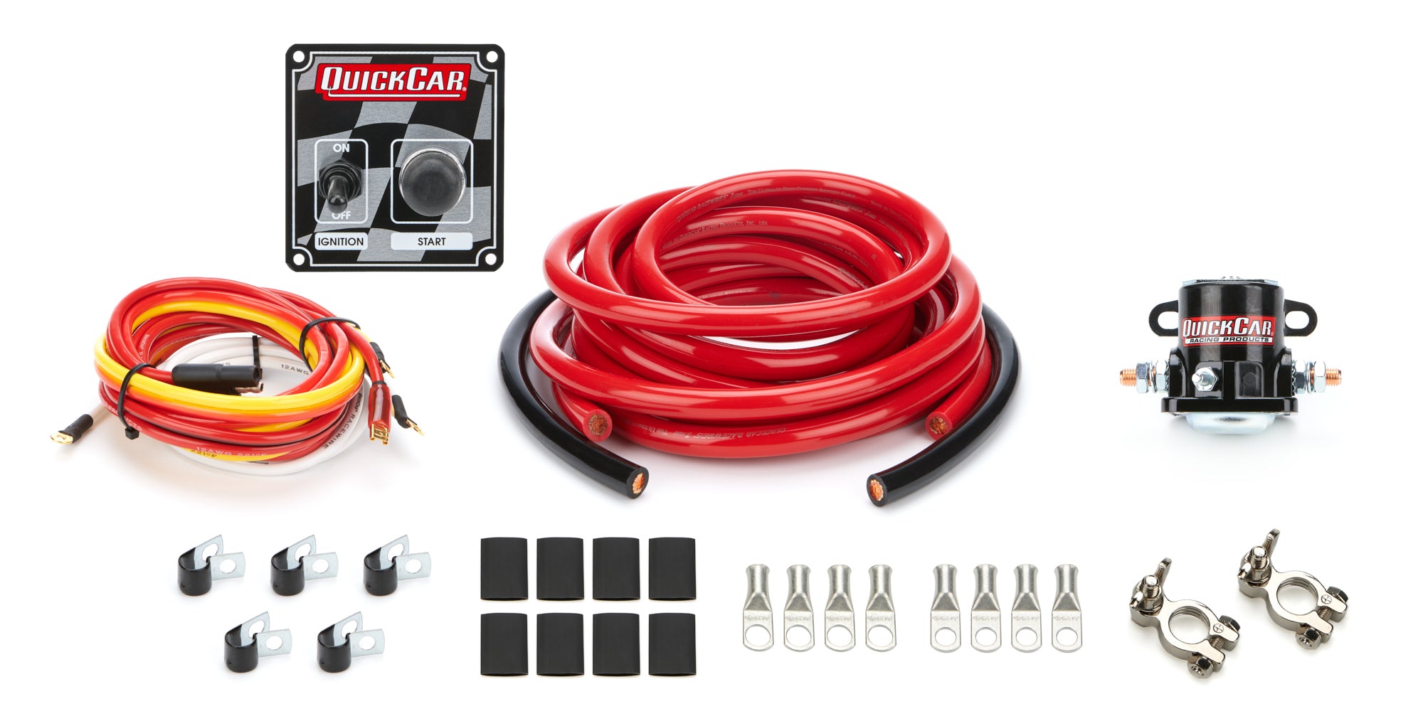 QuickCar Racing Products QRP50-234 Wiring Kit with 2 Gauge Battery and Ignition Wiring, 50-102 Switch Panel Included