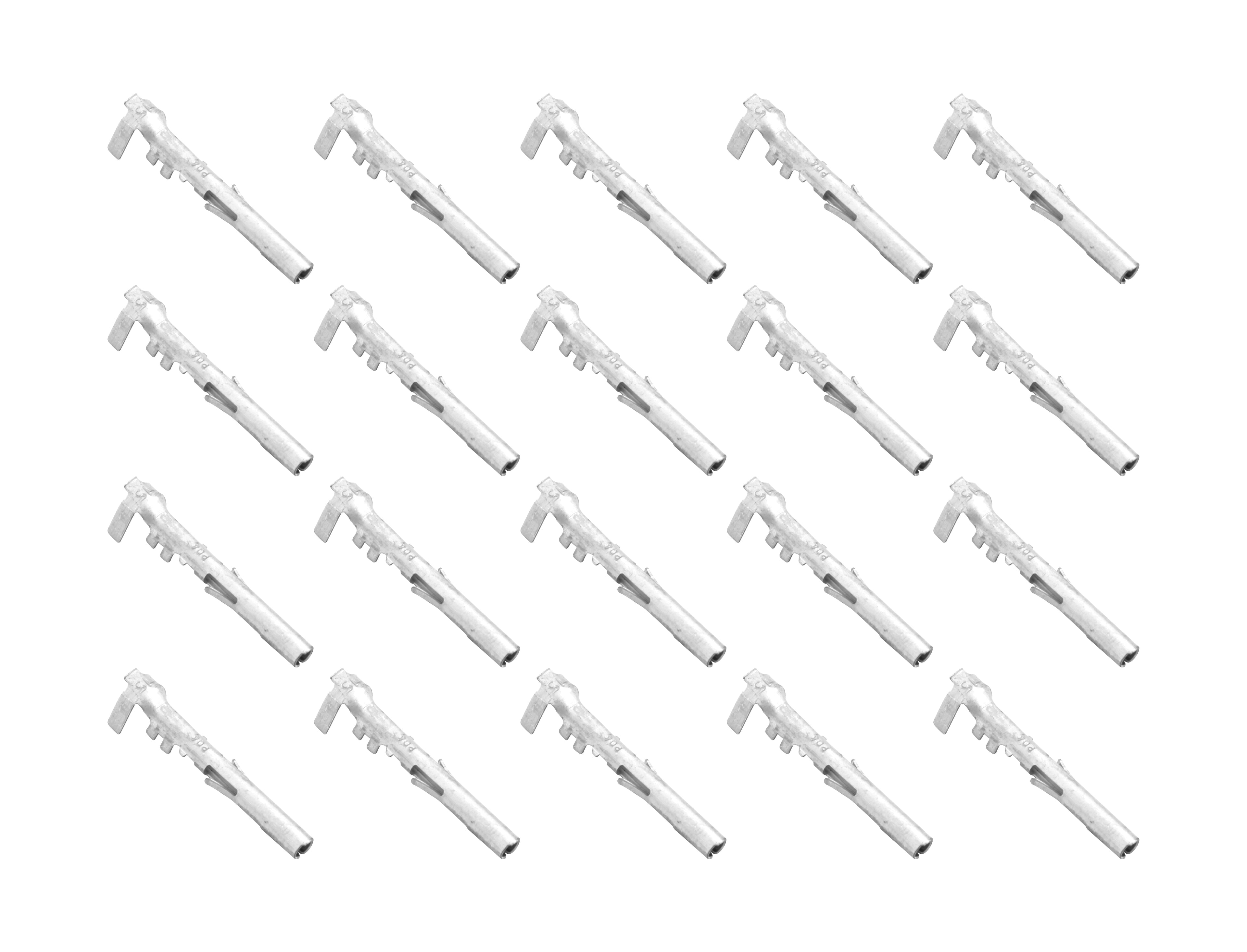 QUICKCAR RACING PRODUCTS QRP50-300-20 Female Weather Pack Terminal Pins, Tin Plated Copper, 17-14 Gauge Wire, Set of 20