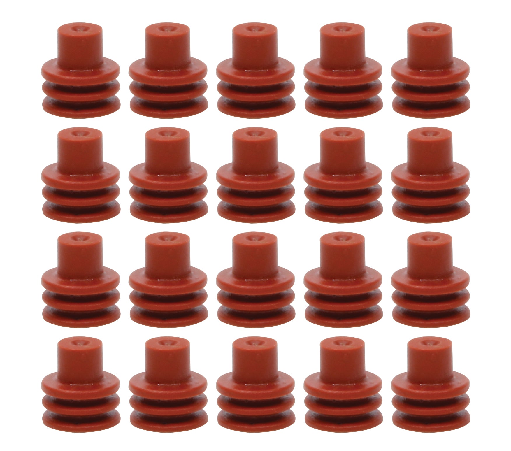 QUICKCAR RACING PRODUCTS Weather Pack Cable Seal Set of 20, Red, 24-18 Gauge Wire