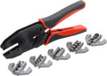 QUICKCAR RACING PRODUCTS 50-395 Ratcheting Wire Crimper with Dies, Steel, Black Oxide Finish