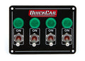 QUICKCAR RACING PRODUCTS 50-718 Accessory Panel with Four Switches and Indicator Lights, Weatherproof Dash Mount, 4.125 x 3 Inches