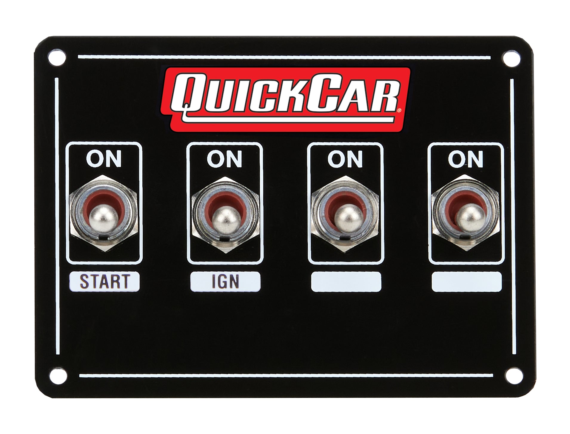 QuickCar Racing Products QRP50-740 Ignition Panel Extreme with Four Switches and Pigtail for Dash Mounting