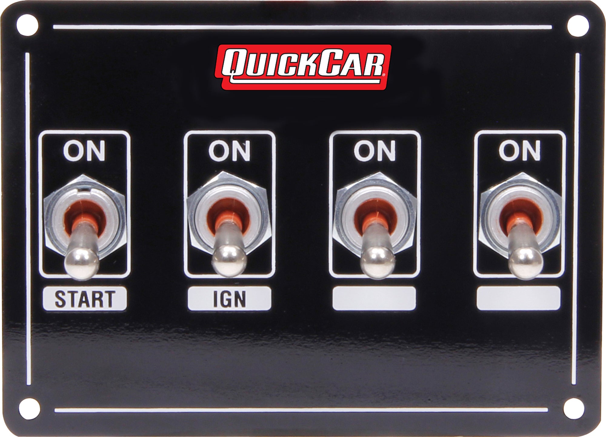 QUICKCAR RACING PRODUCTS QRP50-7411 Ignition Panel Extreme with Four Switches and Dash Mount