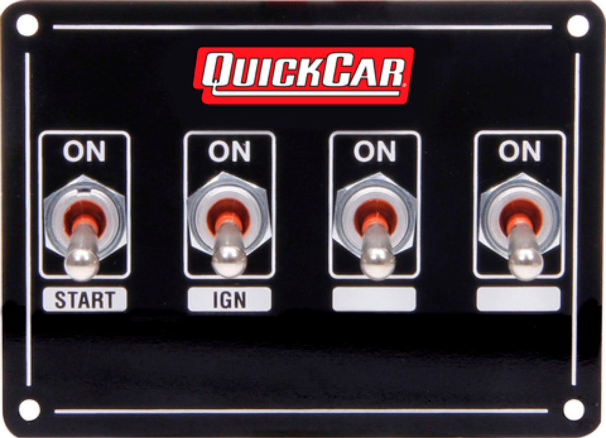 QuickCar Racing Products QRP50-7431 Extreme Dash Mount Switch Panel with Four Toggle Switches