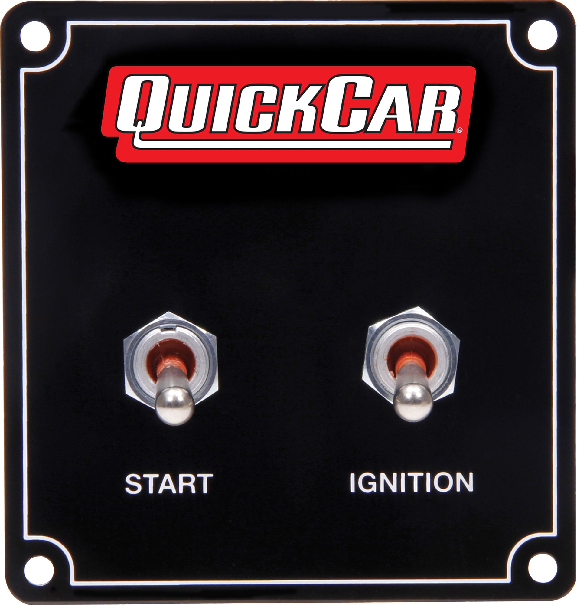 QUICKCAR Racing Products QRP50-750 Ignition Panel with Two Switches and Pigtail, Dash Mount, 3.375 x 3.5 Inches
