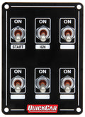 QuickCar Racing Products QRP50-7611 Ignition Panel Extreme with Six Switches and Dual Ignition, Dash Mount, 3.25 x 4.5 inches, Black