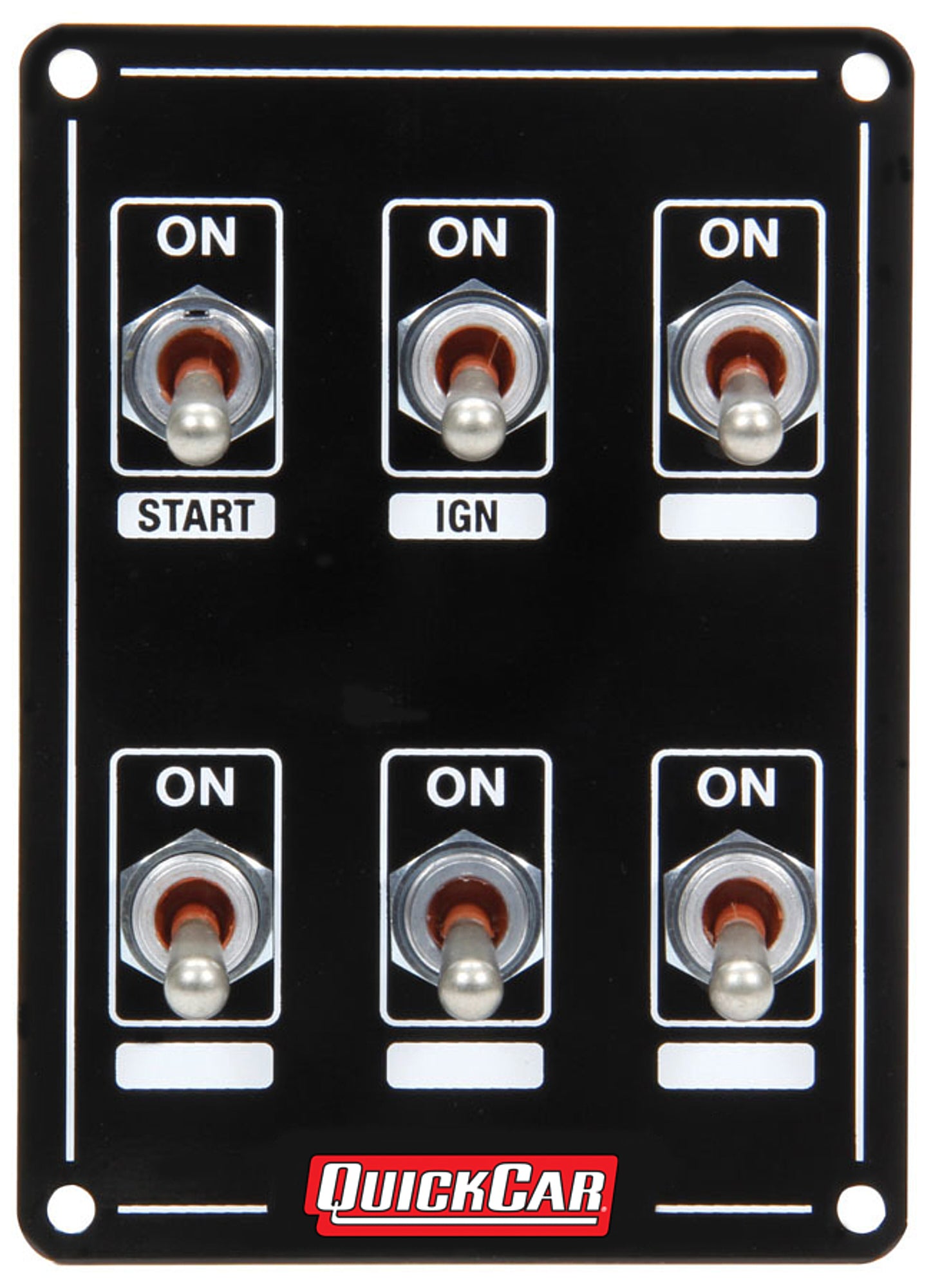QuickCar Racing Products QRP50-7631 Extreme Dash Mount Switch Panel with Five Toggles and One Momentary Switch