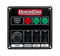 QuickCar Racing Products QRP50-825 Ignition Panel with Switches and Indicator Lights, Black Finish