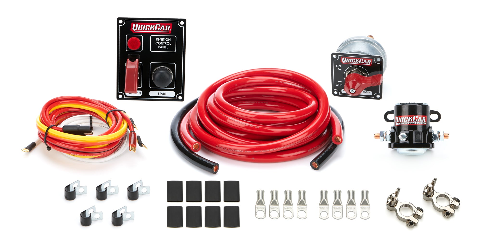 QuickCar Racing Products Wiring Kit 50-830 with 2 Gauge Battery Cable and Switch Panel