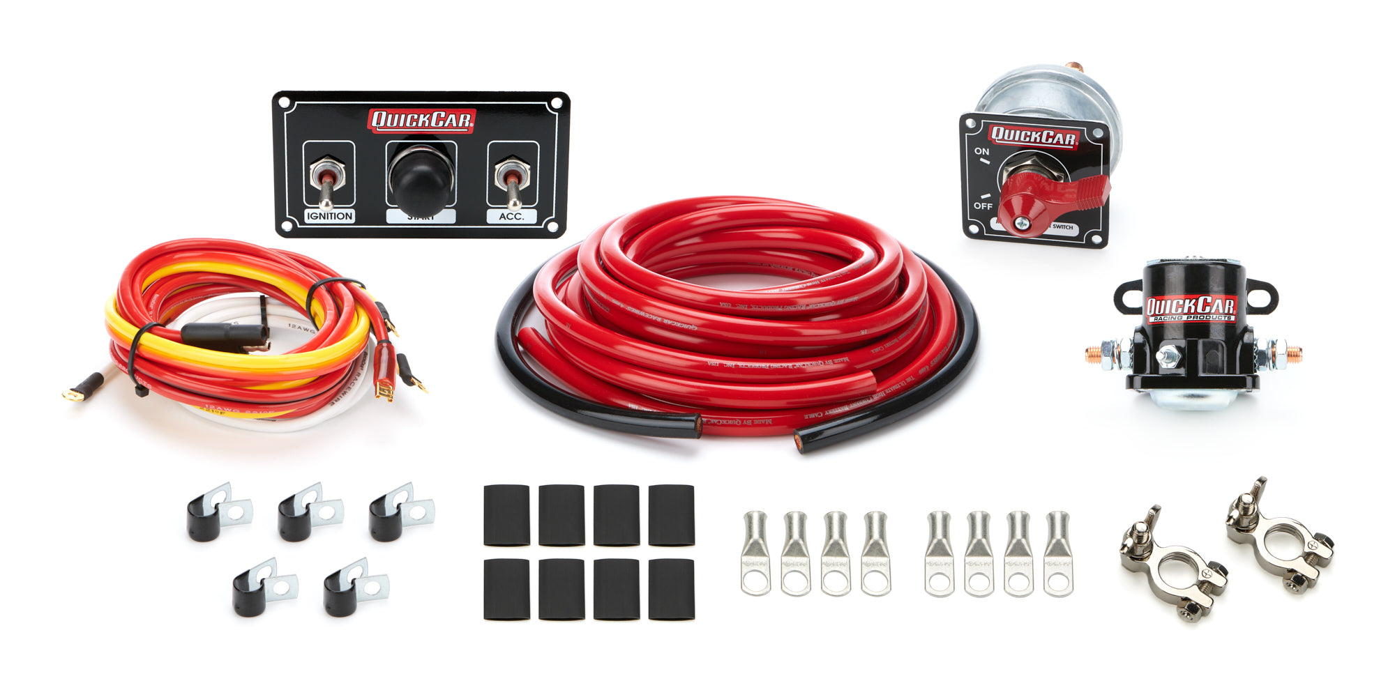 QuickCar Racing Products Wiring Kit Premium 4 Gauge with Black 50-820 Panel