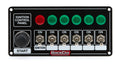 QuickCar Racing Products QRP50-866 Ignition Panel with Start Button, 6 Toggle Switches, and Indicator Lights