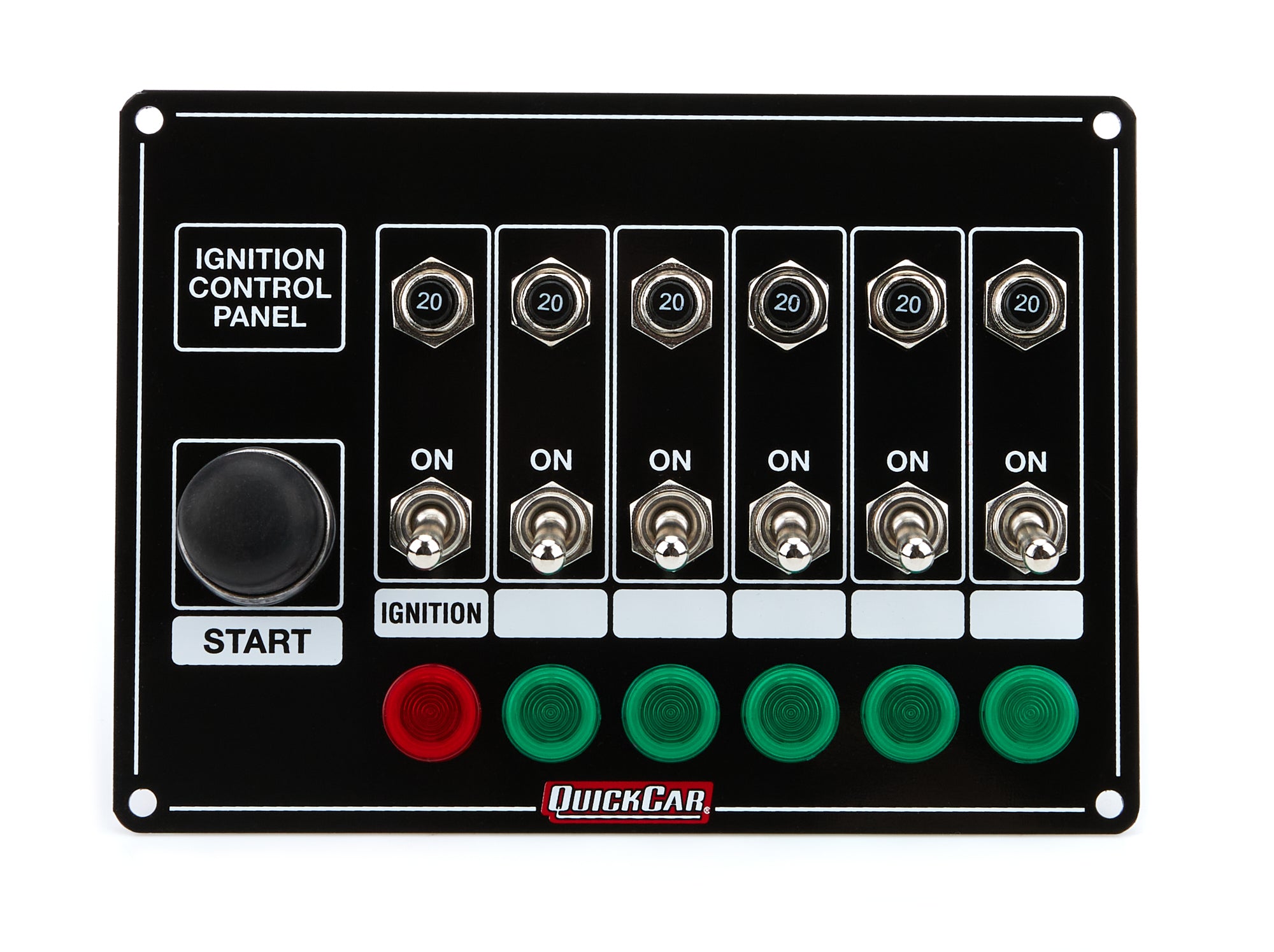 QuickCar Racing Products QRP50-869 Ignition Panel with Start Button and Five Accessory Circuits