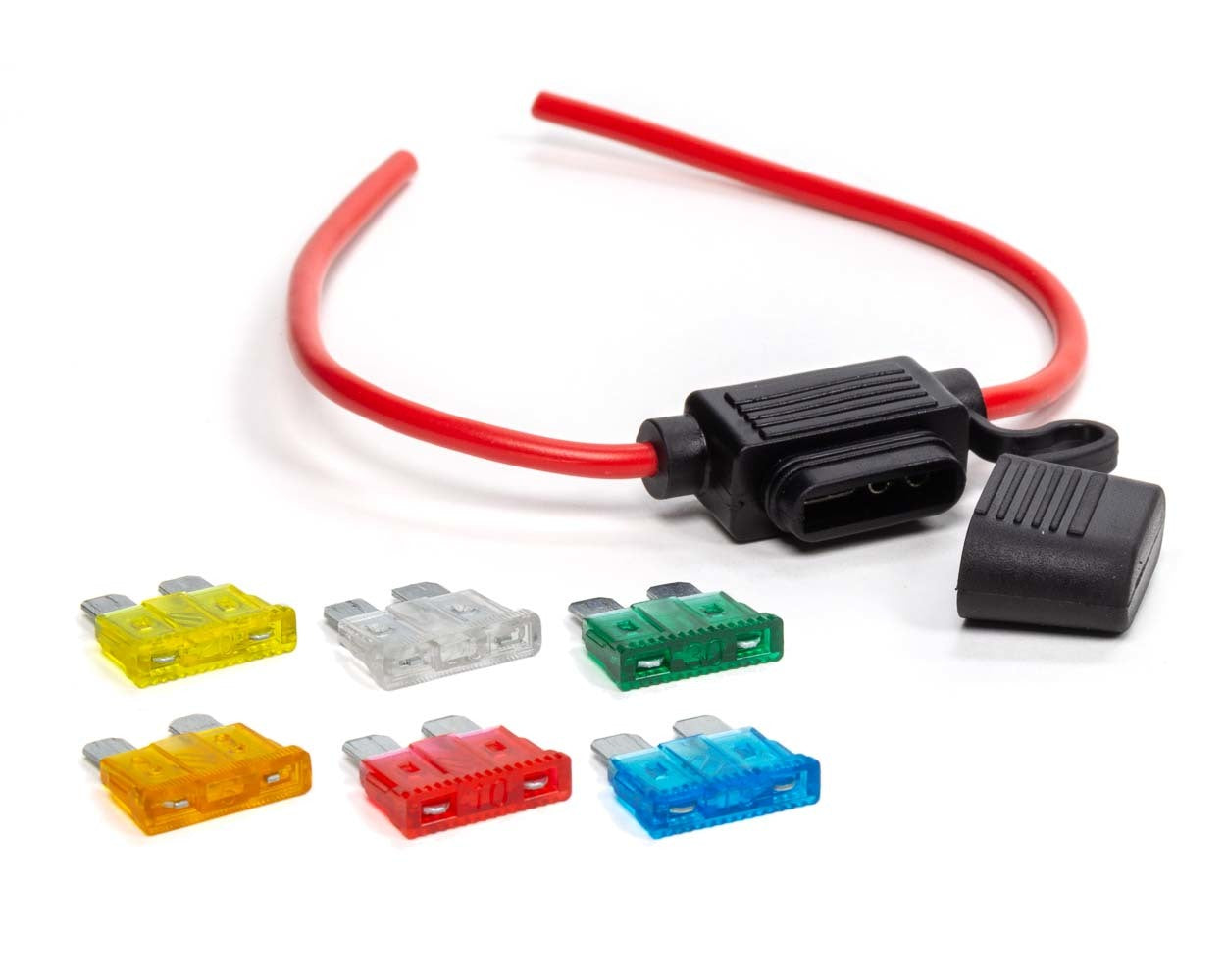 QUICKCAR RACING PRODUCTS 50-955 In-Line ATC Fuse Holder, Waterproof, 12 Gauge, Black Plastic