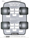 QUICKCAR Racing Products 51-210 Before Race Tire Setup Chart - 50 Sheet Pad