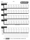 QuickCar Racing Products Time Organizer Sheets 51-235, 100 Lap Capacity, 50 Sheets Per Pad