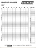 QuickCar Racing Products 51-236 Qualifying Organizer Sheets 50 Pack