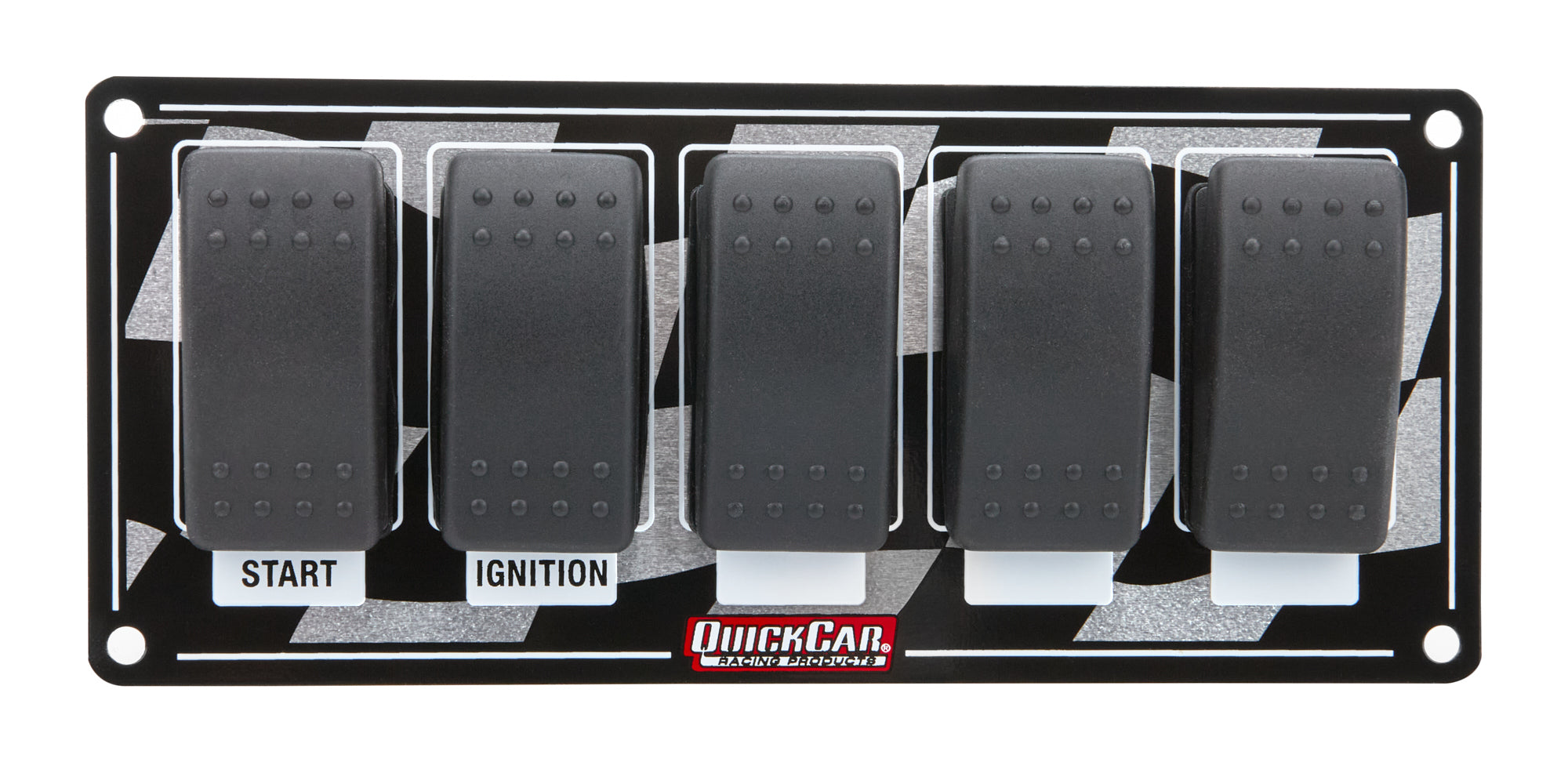 QuickCar Racing Products QRP52-165 Ignition Panel with Rocker Switches, Dash Mount, 7 x 3 Inches