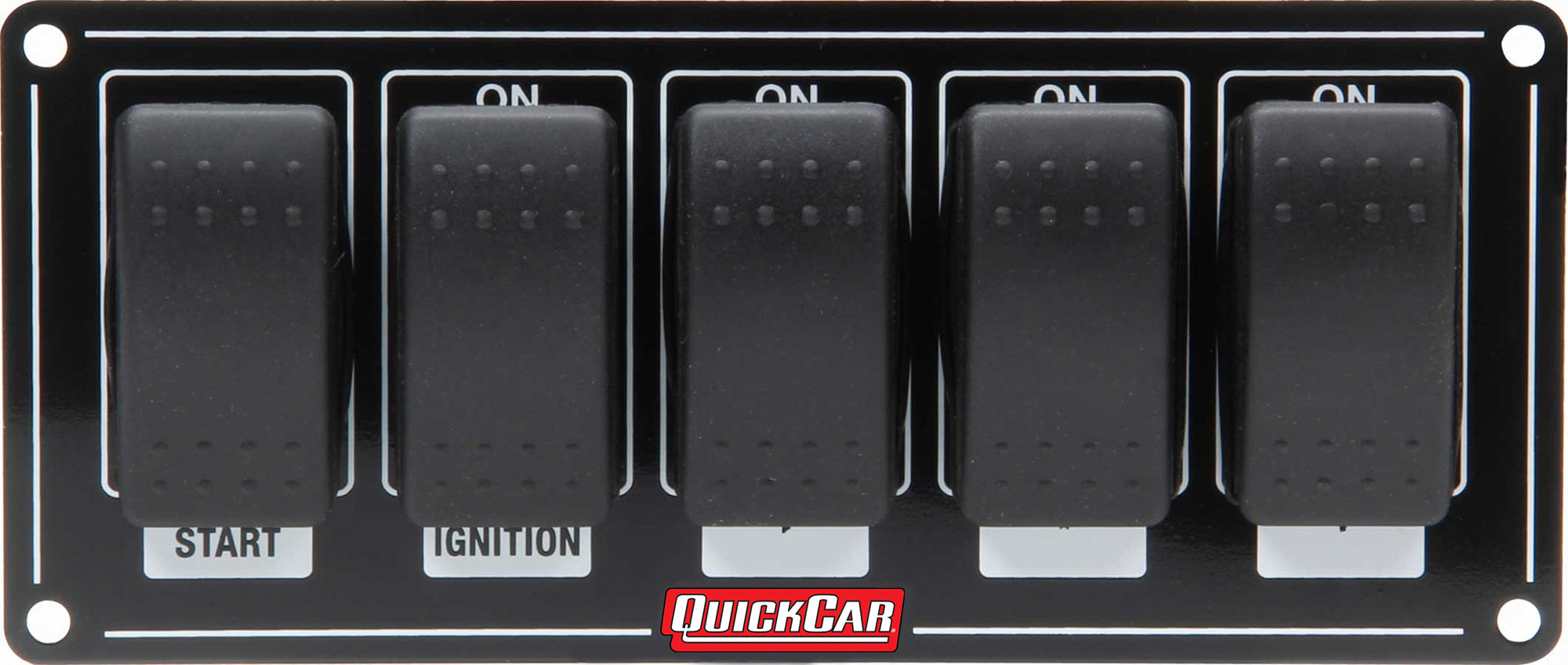 QUICKCAR Racing Products QRP52-865 Ignition Panel with Rocker Switches, 7 x 3 Inches, Black