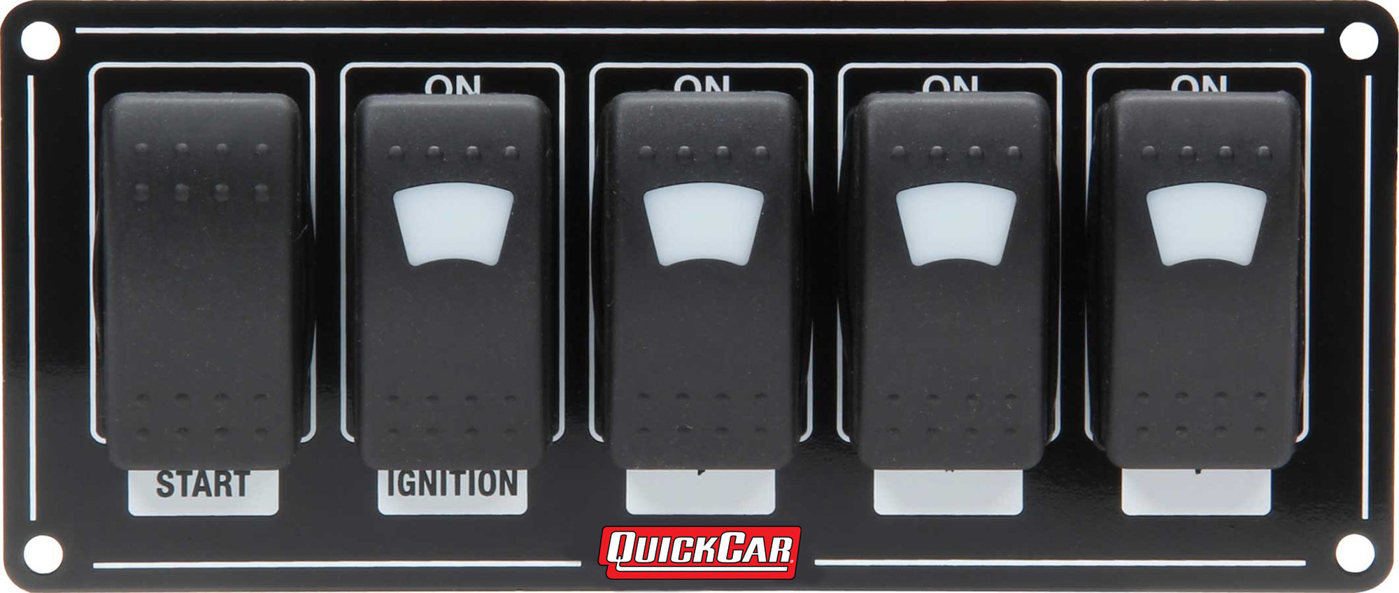 QuickCar Racing Products QRP52-866 Ignition Panel with Lighted Rocker Switches, 7 x 3 Inches