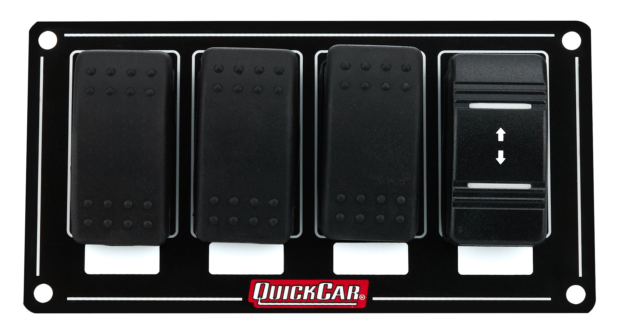 QUICKCAR RACING PRODUCTS Switch Panel Rocker Winch with 3 Accessories, Dash Mount, 5.75 x 3 Inches, Lighted Black