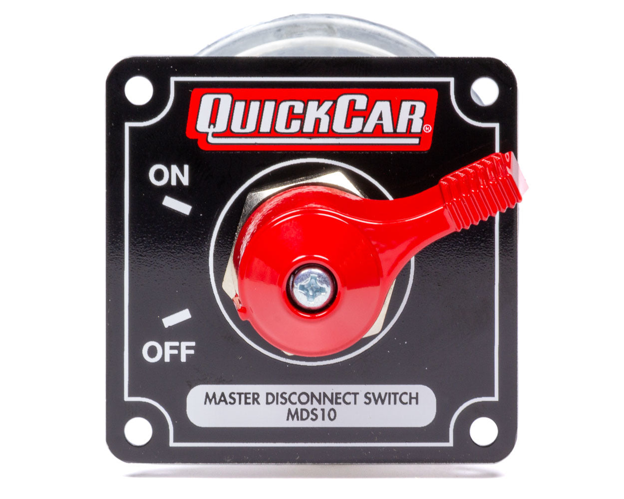 QuickCar Racing Products MDS10 Rotary Panel Mount Battery Disconnect Switch, 250 Amp, 12V, Black Aluminum Handle