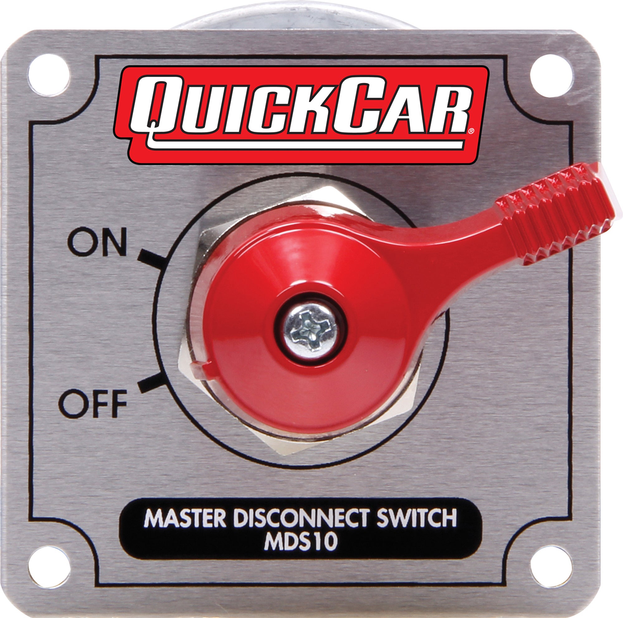 QUICKCAR RACING PRODUCTS Master Disconnect High Amp 4 Post Panel Mount Rotary Switch 250 Amps 12V Aluminum Silver