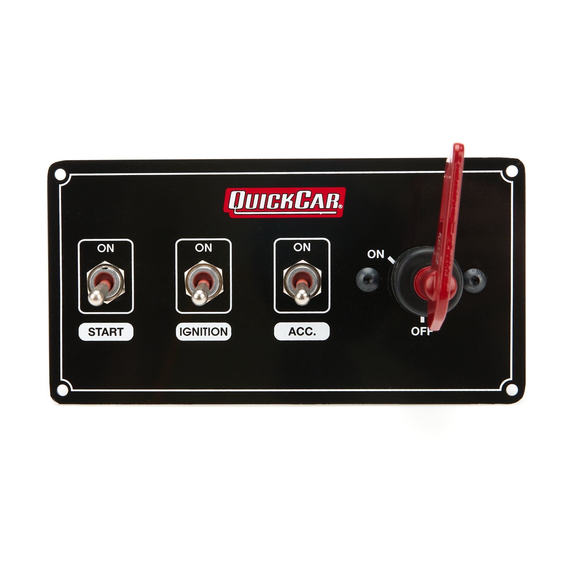 QuickCar Racing Products QRP55-7330 Ignition Panel Weatherproof with MSD 1 Accessories, 7 x 3.5 Inches, Dash Mount, Black