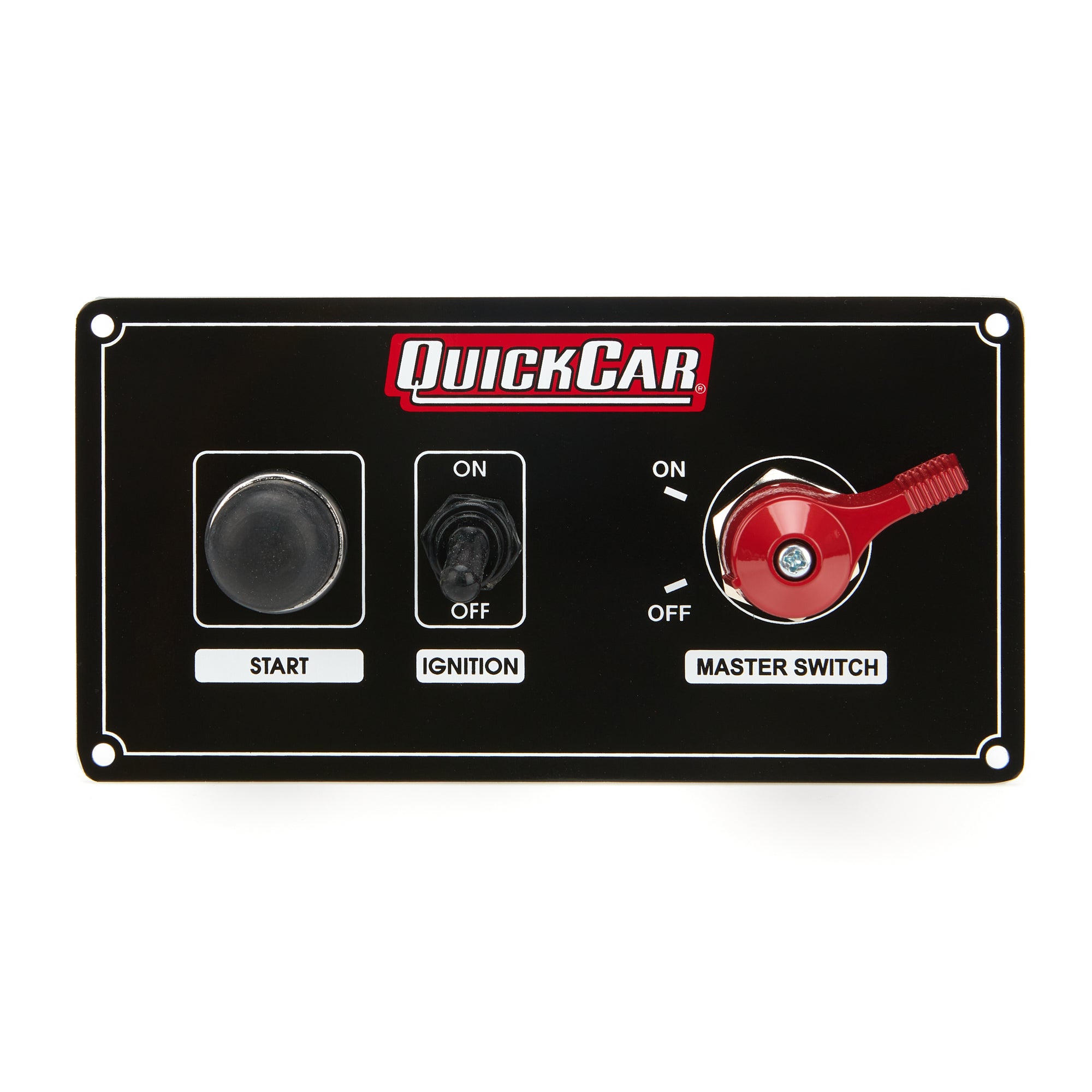 QuickCar Racing Products QRP55-8022 Ignition Panel with MSD and Auxiliary Switches, 7 x 3.5 Inches, Black