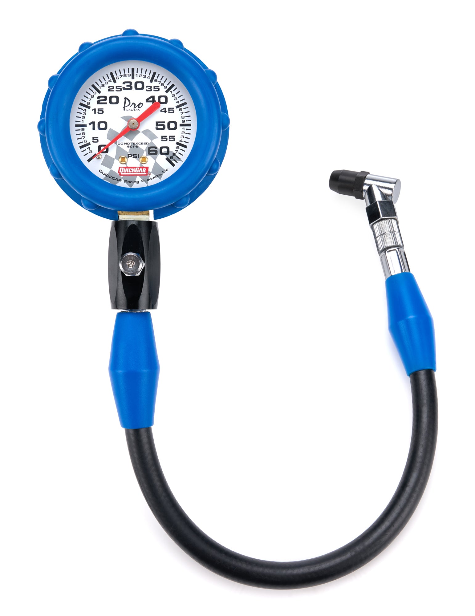 QuickCar Racing Products 56-060 Tire Pressure Gauge, Analog, 0-60 PSI, 2.5-Inch White Face